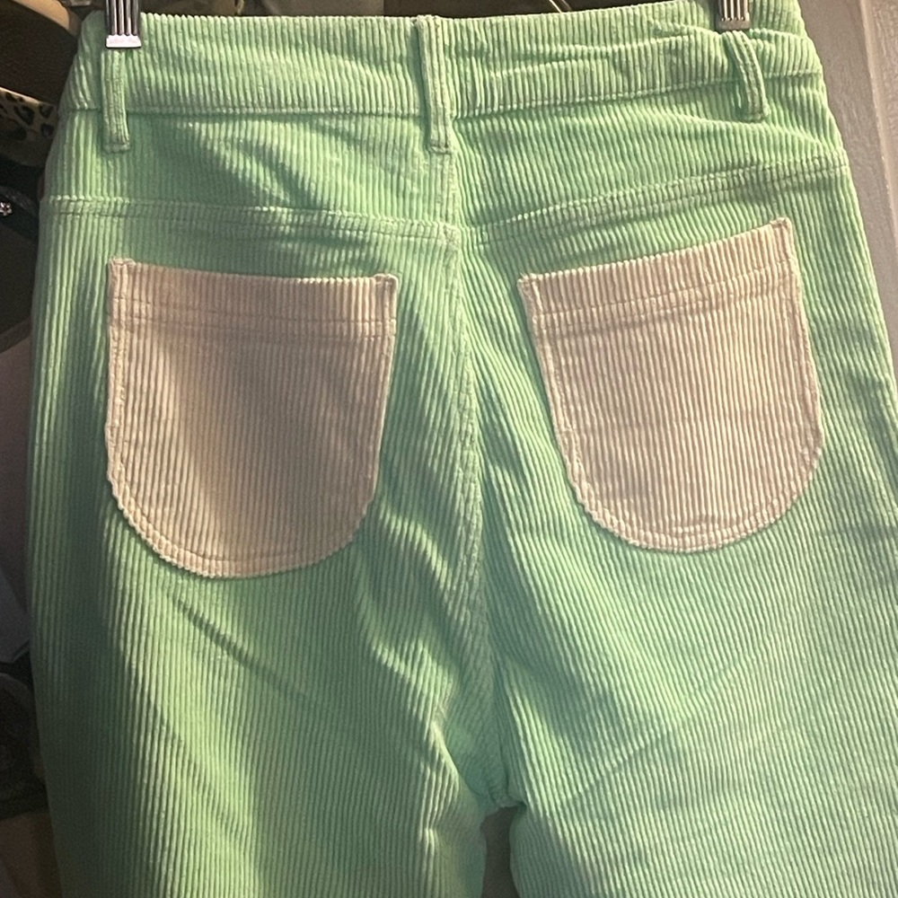 Mint Green Wide Leg Corduroy Pants by Hammies - Picture 7 of 7